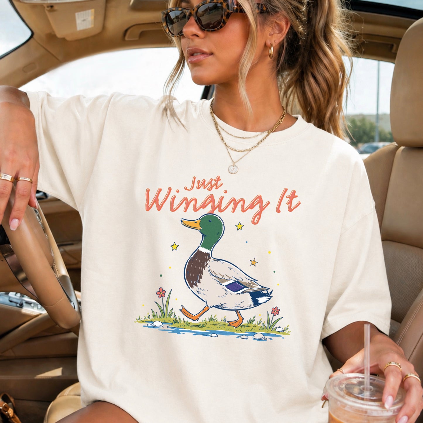 Just Winging It Comfort Color Graphic Tee