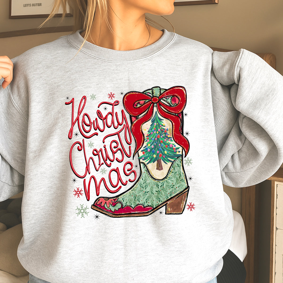Howdy Christmas Crewneck Sweatshirt