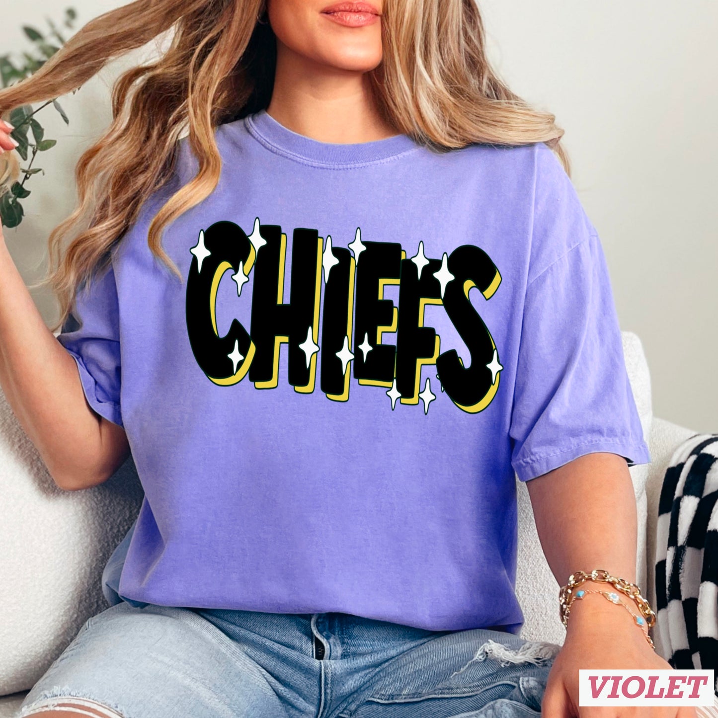 Chiefs  Comfort Color Graphic Tee