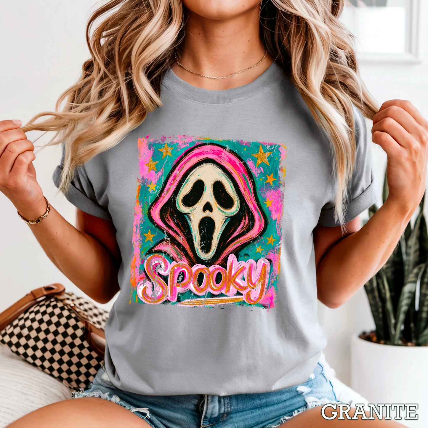 Spooky Floral Comfort Color Graphic Tee