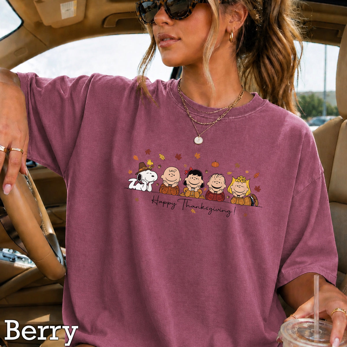 Happy Thanksgiving Comfort Color Graphic Tee