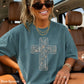 Camo Cross Christian Comfort Color Graphic Tee