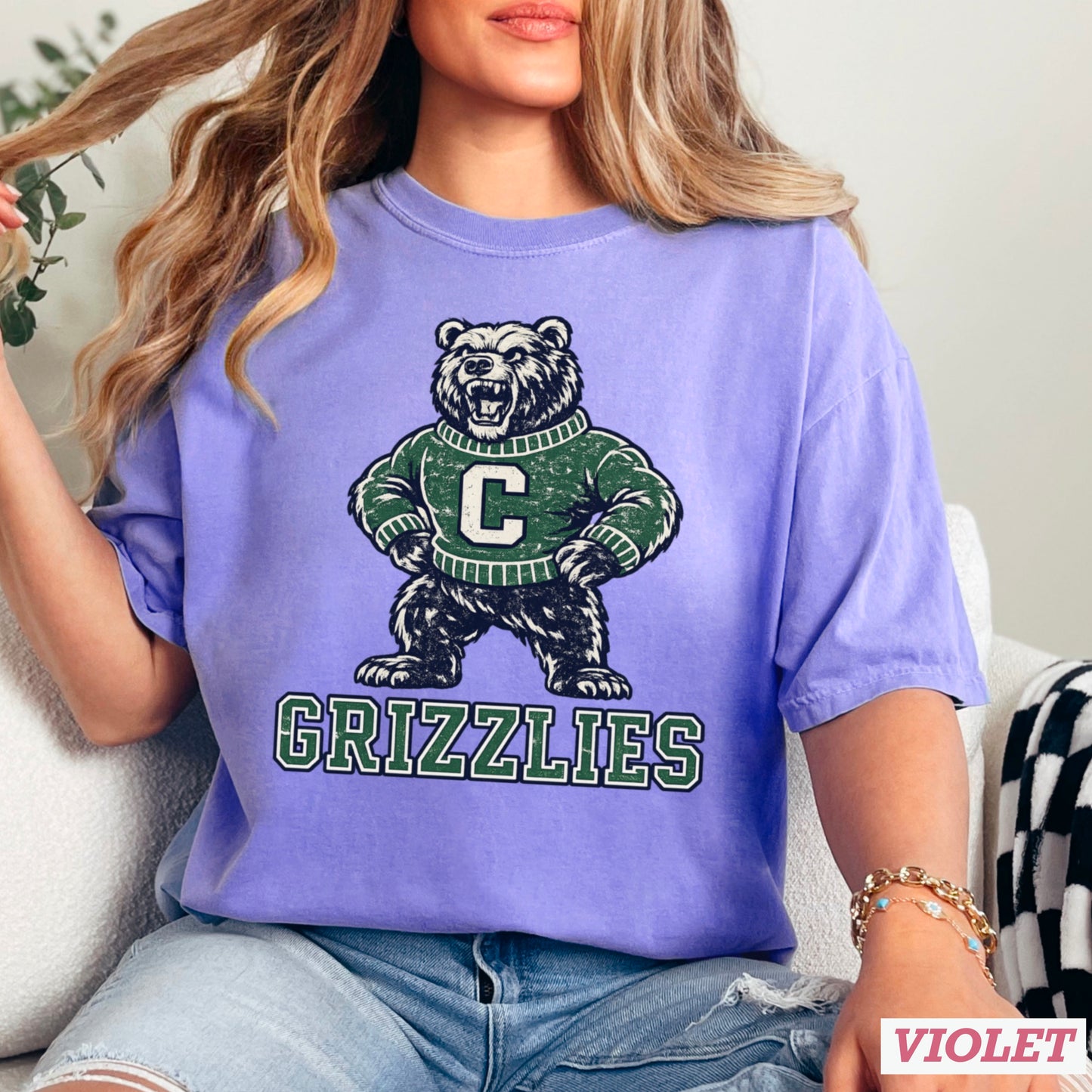 Grizzlies Comfort Color Graphic Tee
