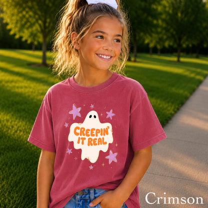 Creepin It Real Halloween Youth Comfort Color T-Shirt