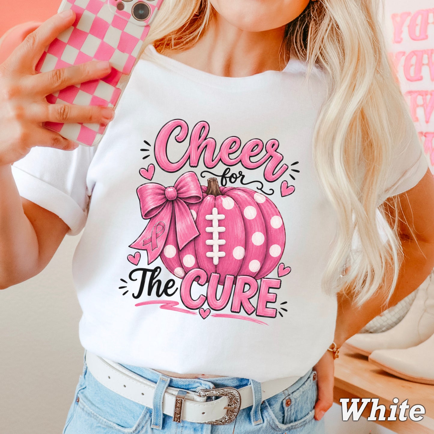 Cheer For The Cure Comfort Color Graphic Tee