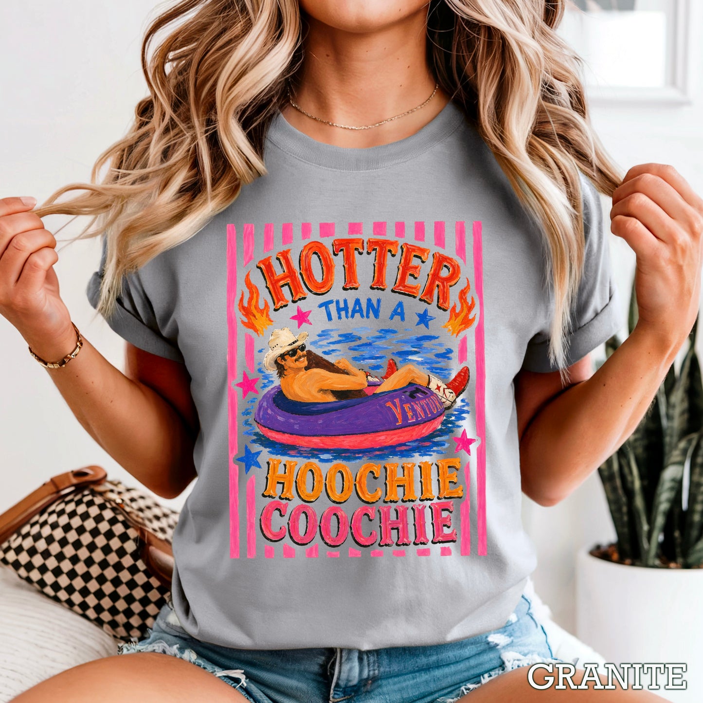 Hotter Than A Hoochie Coochie Comfort Color Graphic Tee