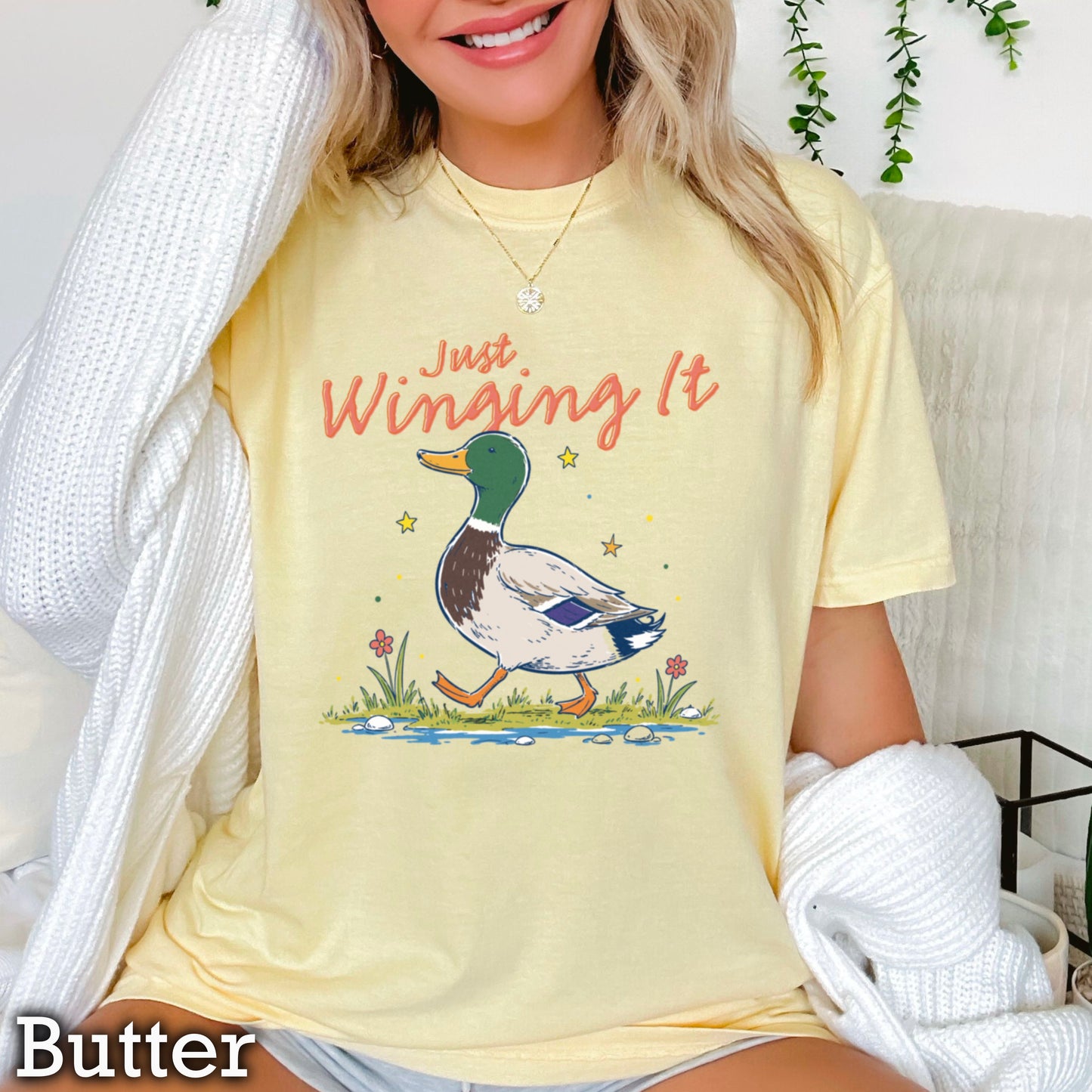 Just Winging It Comfort Color Graphic Tee