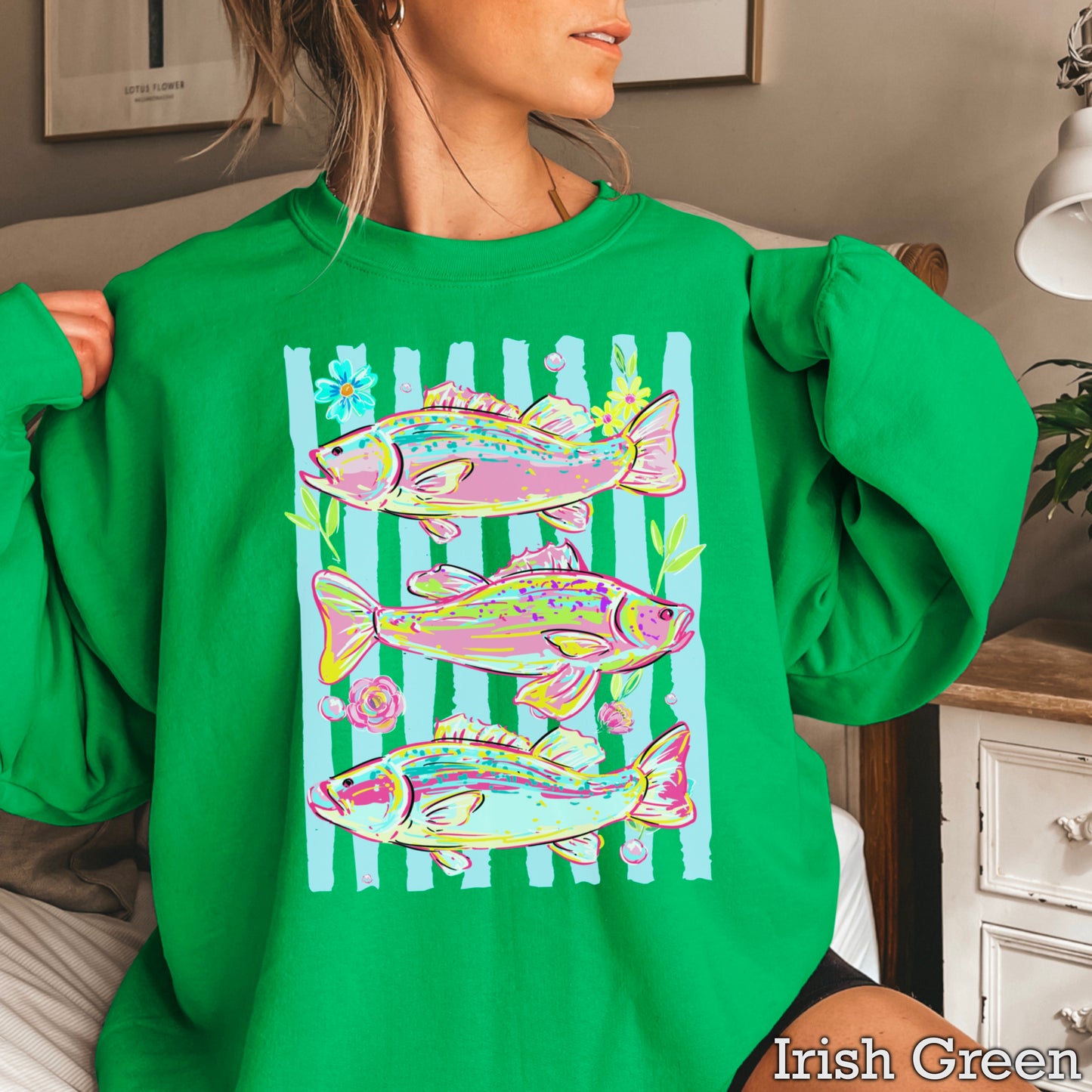 Fish Trio Crewneck Sweatshirt