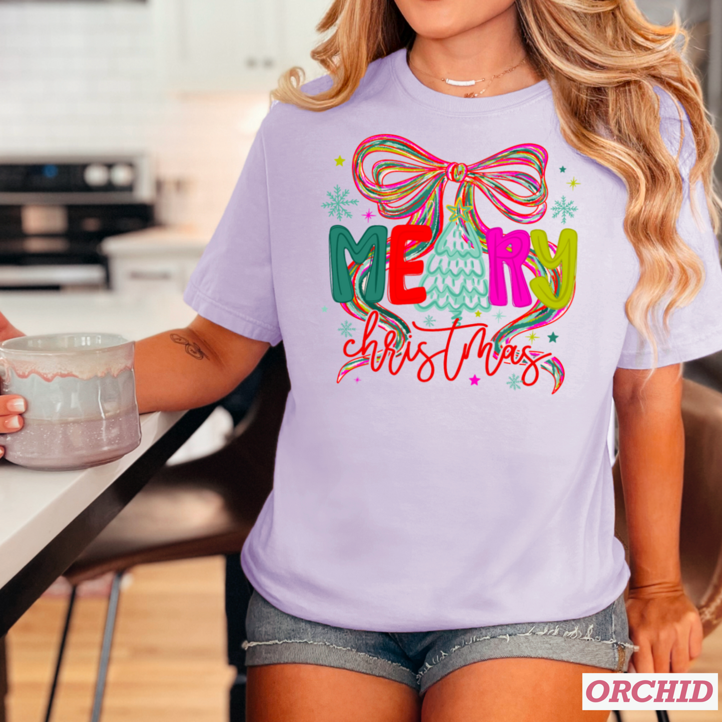 Merry Christmas Comfort Color Graphic Tee