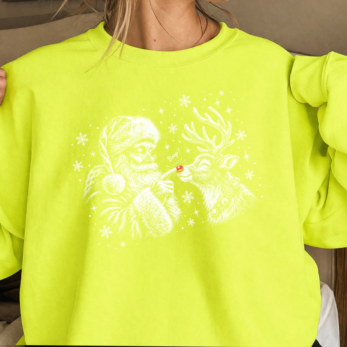 Christmas Santa Boop Crewneck Sweatshirt