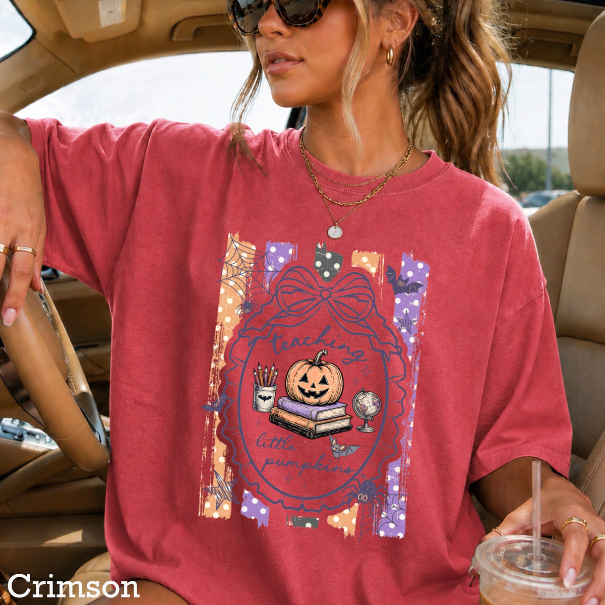 Teaching Little Pumpkins Comfort Color Graphic Tee