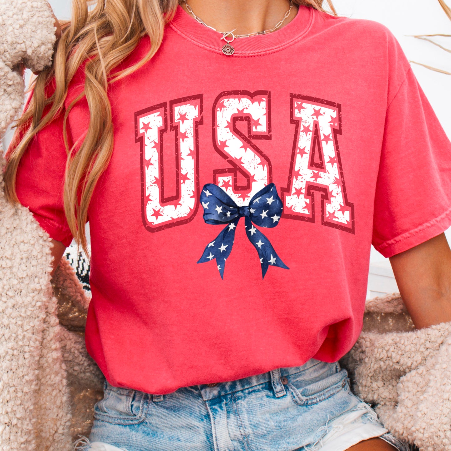 USA Patriotic Comfort Color Graphic Tee