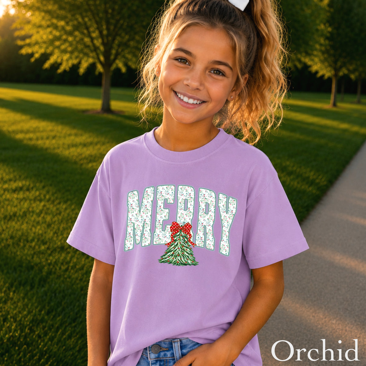 Merry Christmas Youth Comfort Color T-Shirt