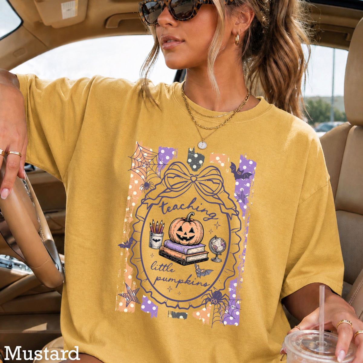 Teaching Little Pumpkins Comfort Color Graphic Tee