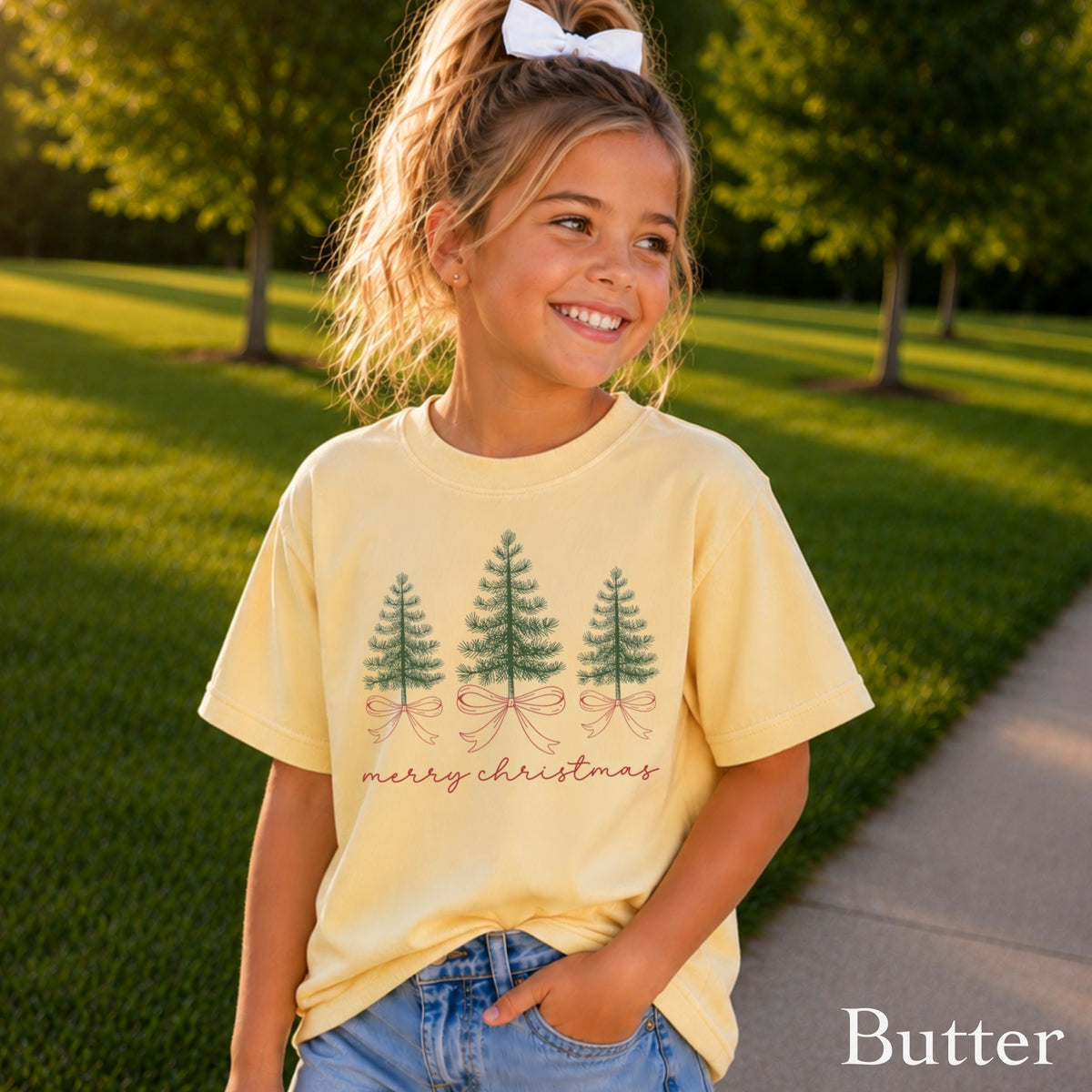 Merry Christmas Youth Comfort Color T-Shirt
