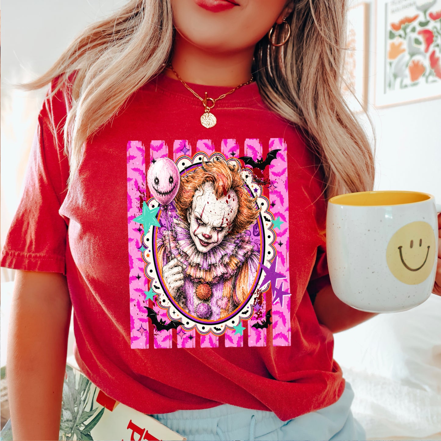 Horror Film Character Halloween Comfort Color Graphic Tee
