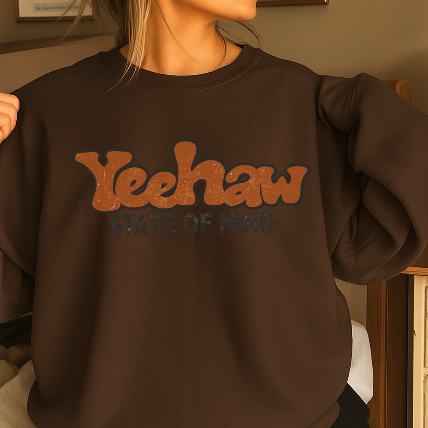 Yeehaw State Of Mind Crewneck Sweatshirt