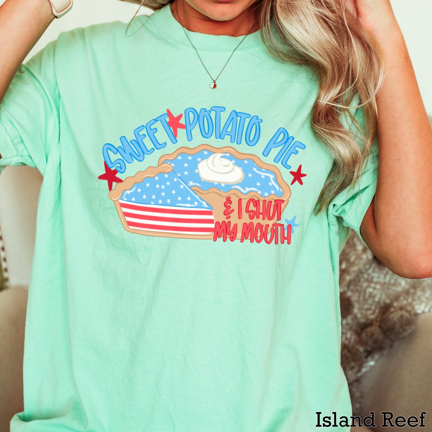 Sweet Potato Pie Patriotic Comfort Color Graphic Tee