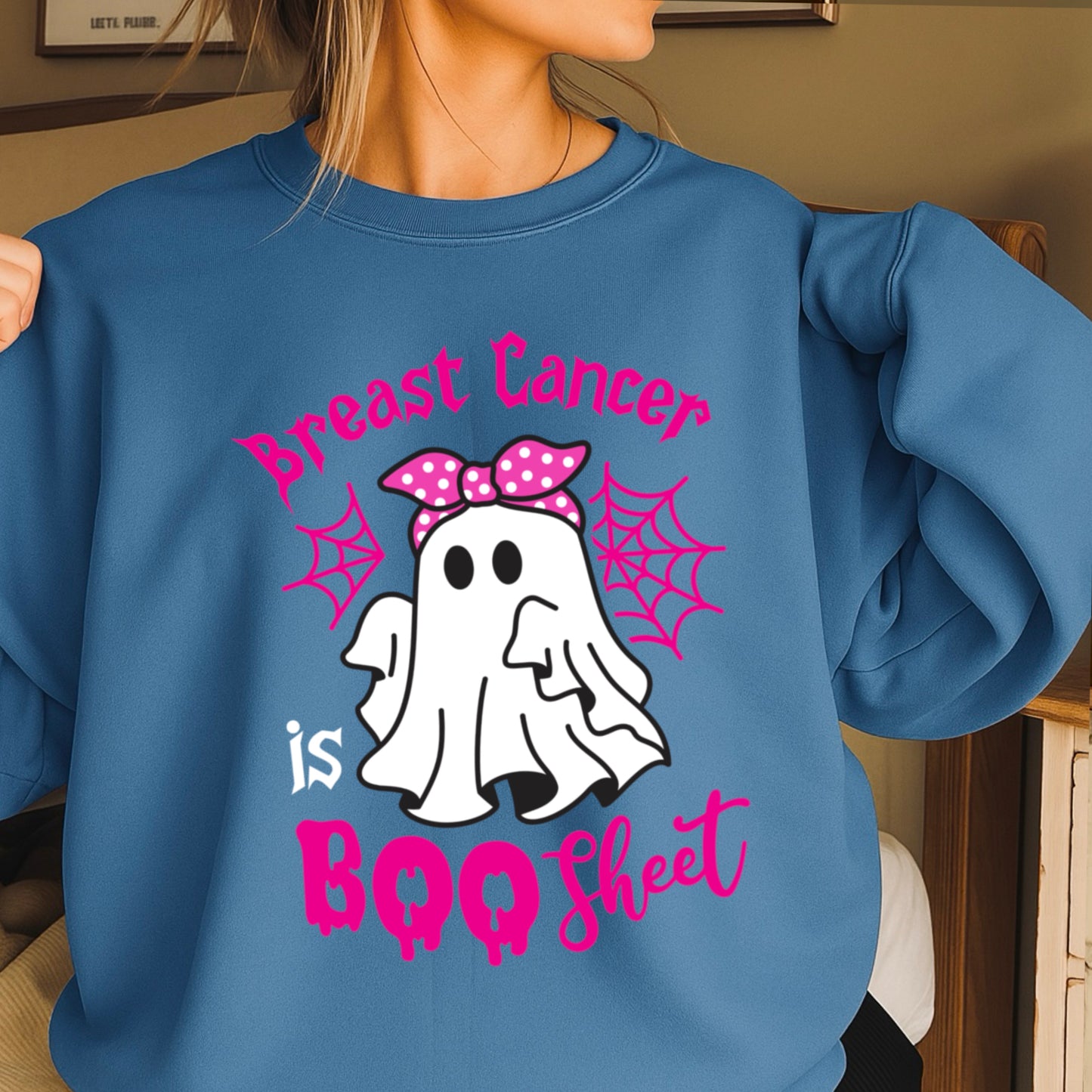 Breast Cancer Is Boo-Sheet Crewneck Sweatshirt