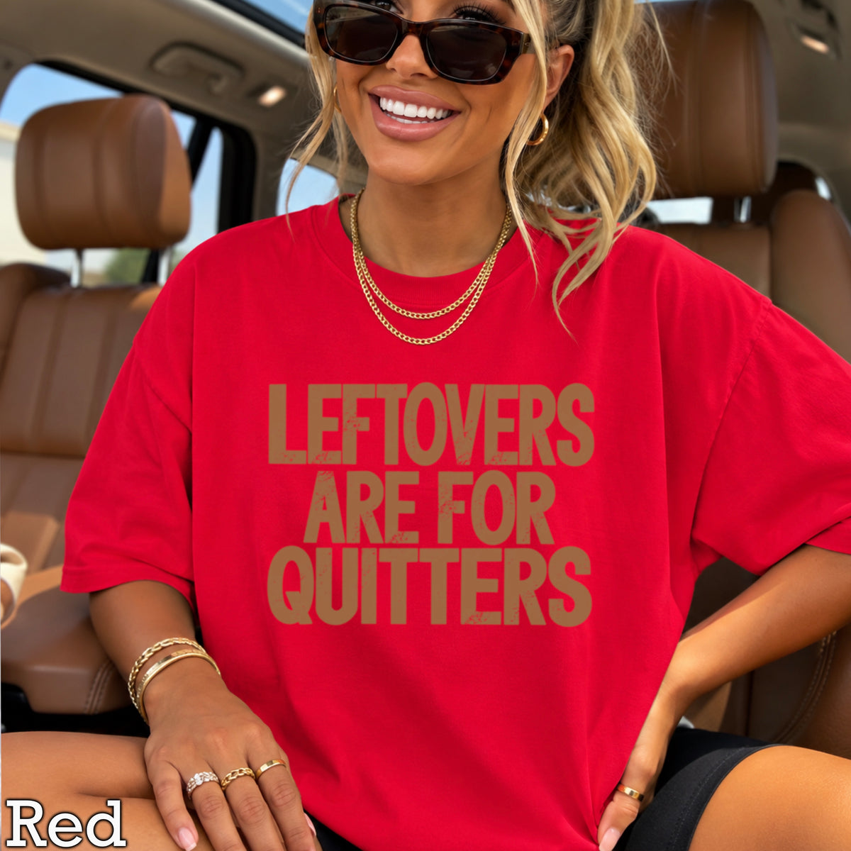 Leftovers Are For Quitters Thanksgiving Comfort Color Graphic Tee
