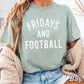 Fridays And Football Comfort Color Graphic Tee