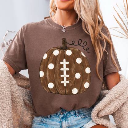 Pumpkin Football DTF Transfer