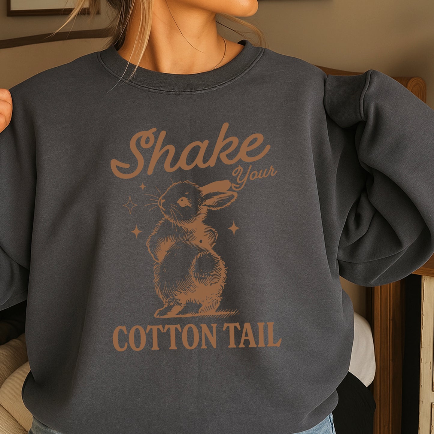 Shake Your Cotton Tail Easter Crewneck Sweatshirt