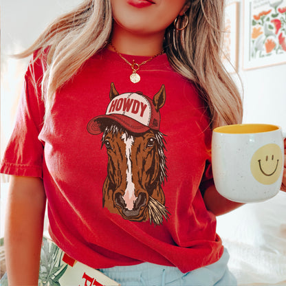 Howdy Horse Comfort Color Graphic Tee