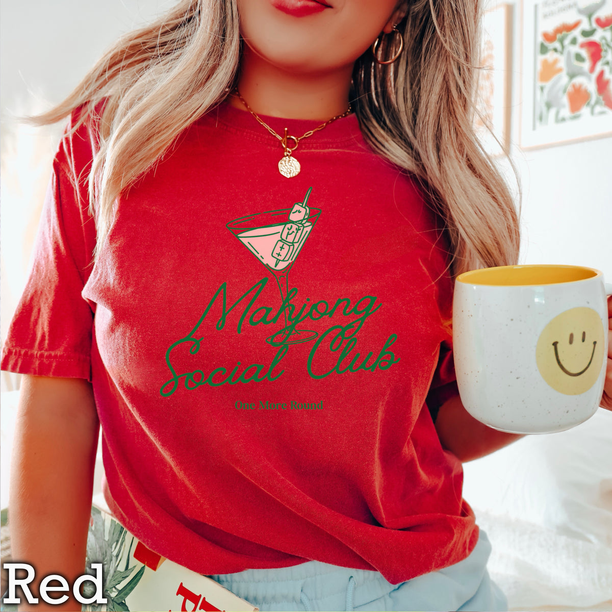 Mahjong Social Club Comfort Color Graphic Tee