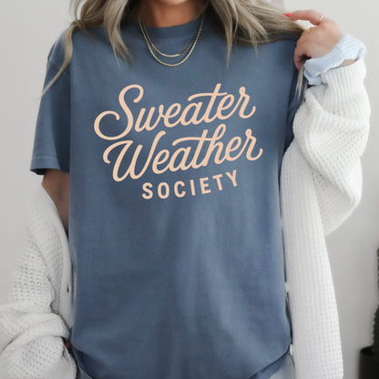 Sweater Weather Society Comfort Color Graphic Tee