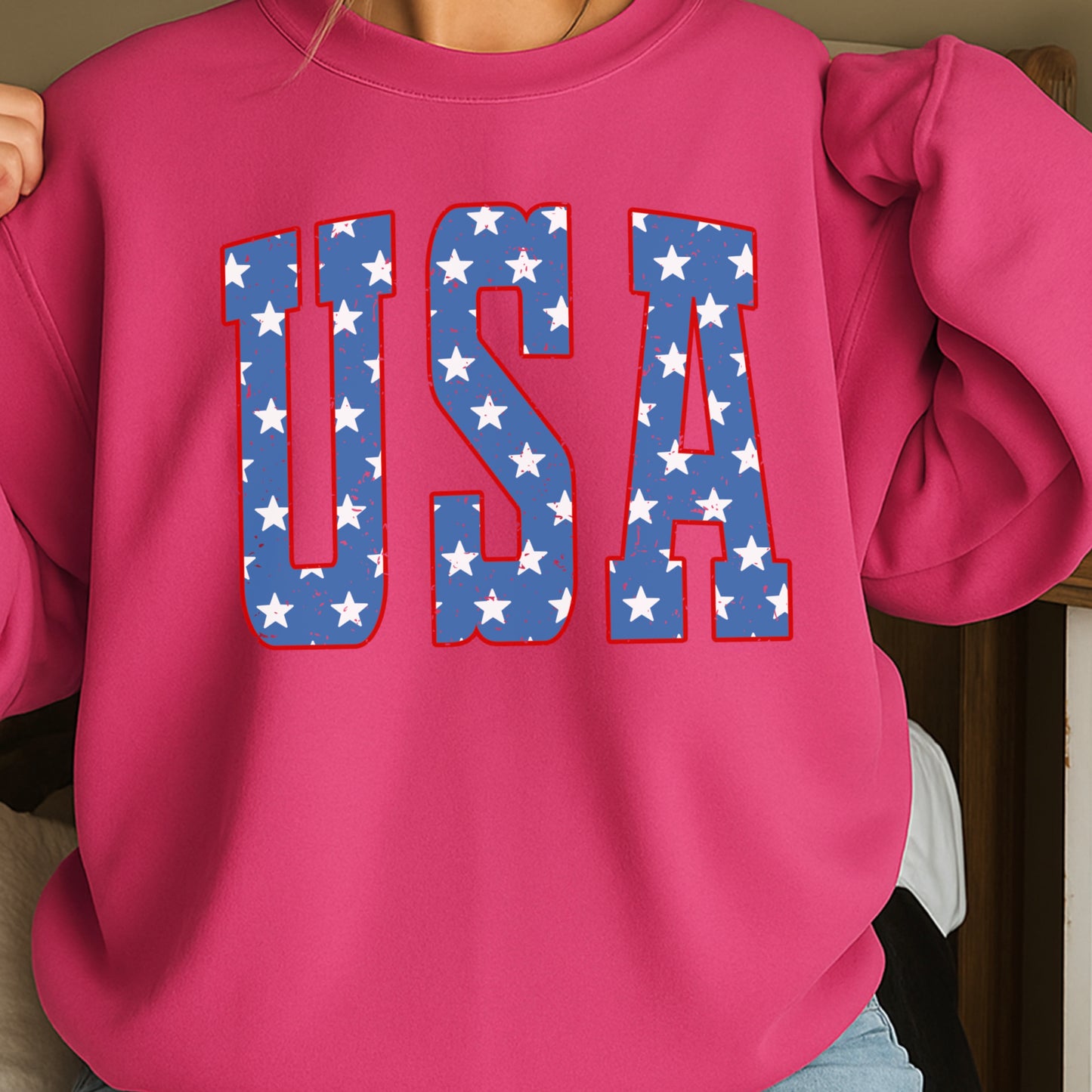 USA Patriotic Crewneck Sweatshirt