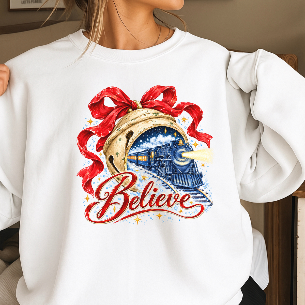 Believe Christmas Crewneck Sweatshirt