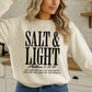 Salt & Light Screen Print Transfer