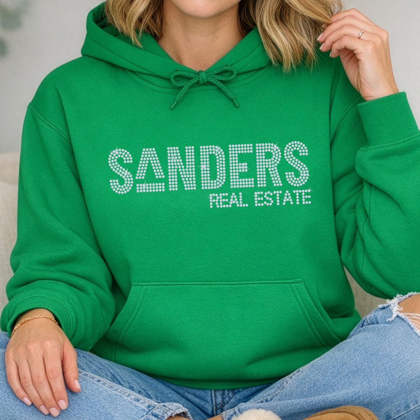 Sanders Real Estate Rhinestone Hoodie
