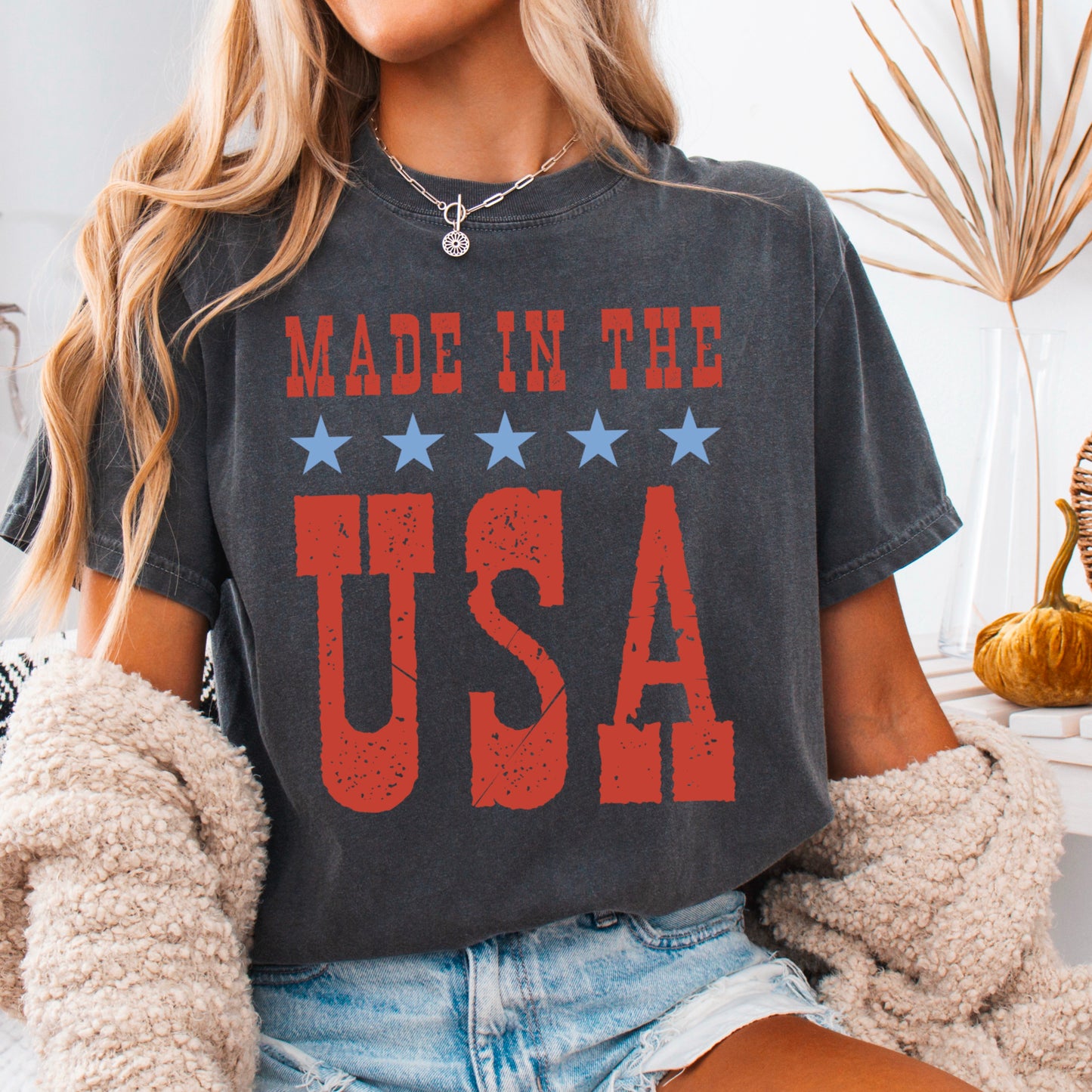 Made InThe USA July 4th Comfort Color Graphic Tee