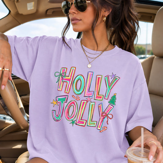 Holly Jolly Christmas DTF Transfer