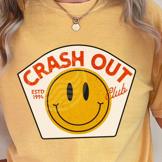 Crash Out Club Comfort Color Graphic Tee