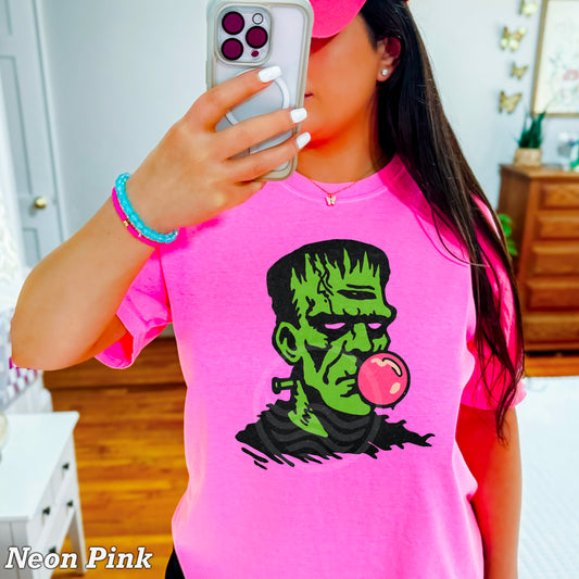 Frankenstein Bubblegum Comfort Color Graphic Tee