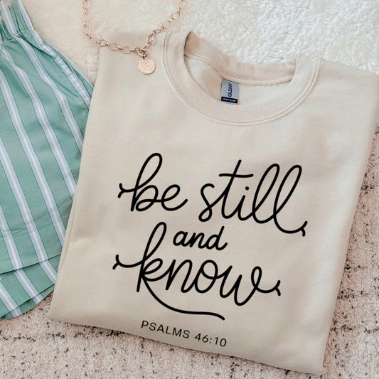 Be Still & Know Screen Print Transfer