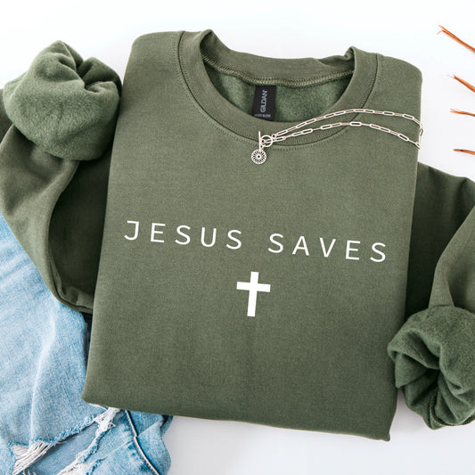 Jesus Saves Screen Print Transfer