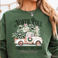 North Pole Christmas Tree Farm Graphic Crewneck Sweatshirt