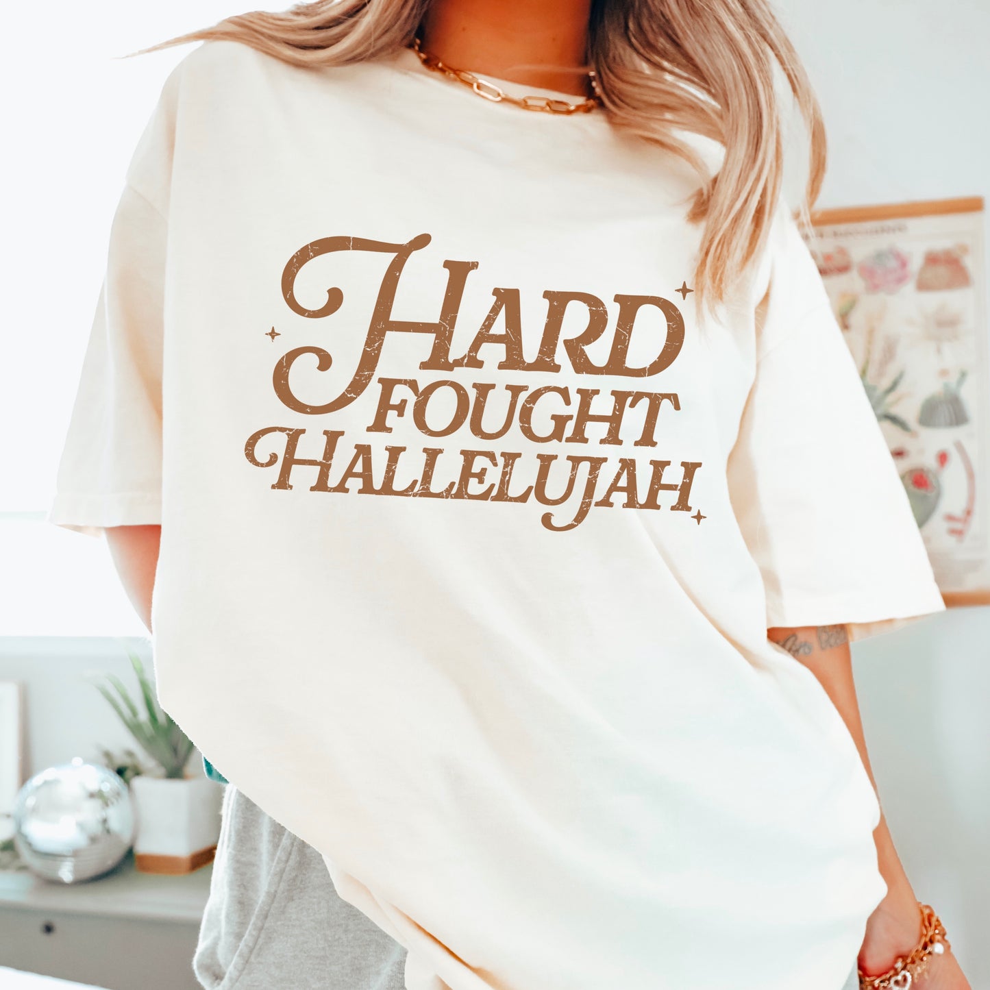 Hard Fought Hallelujah Screen Print Transfer