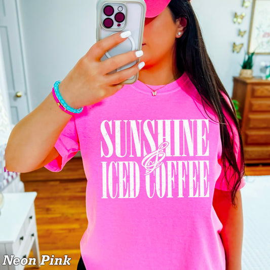 Sunshine & Iced Coffee  Screen Print Transfer SKU : A10-01