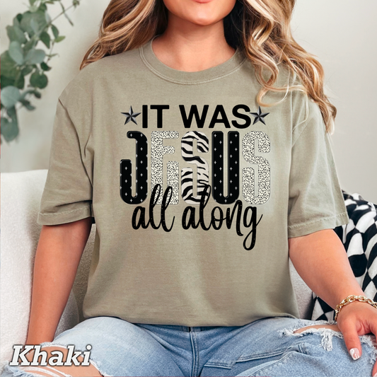 It Was Jesus All Along Comfort Color Graphic Tee