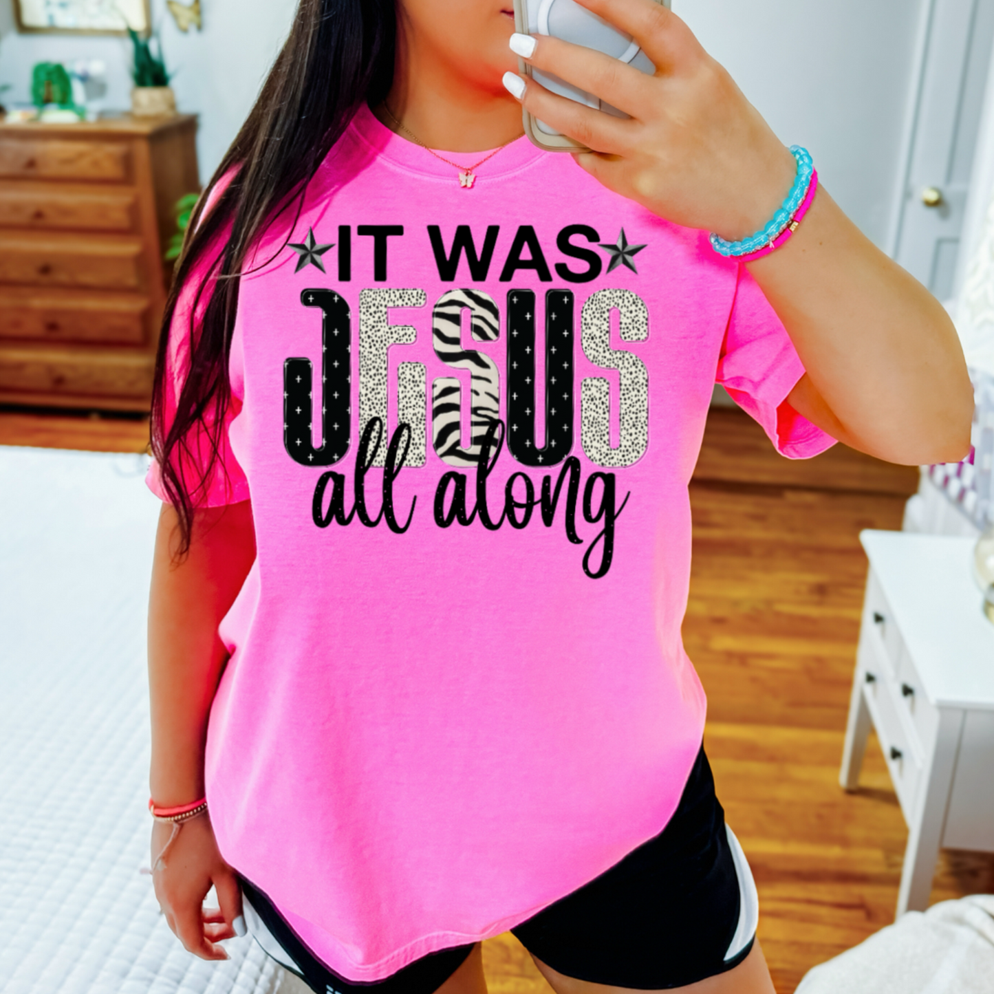 It Was Jesus All Along Comfort Color Graphic Tee