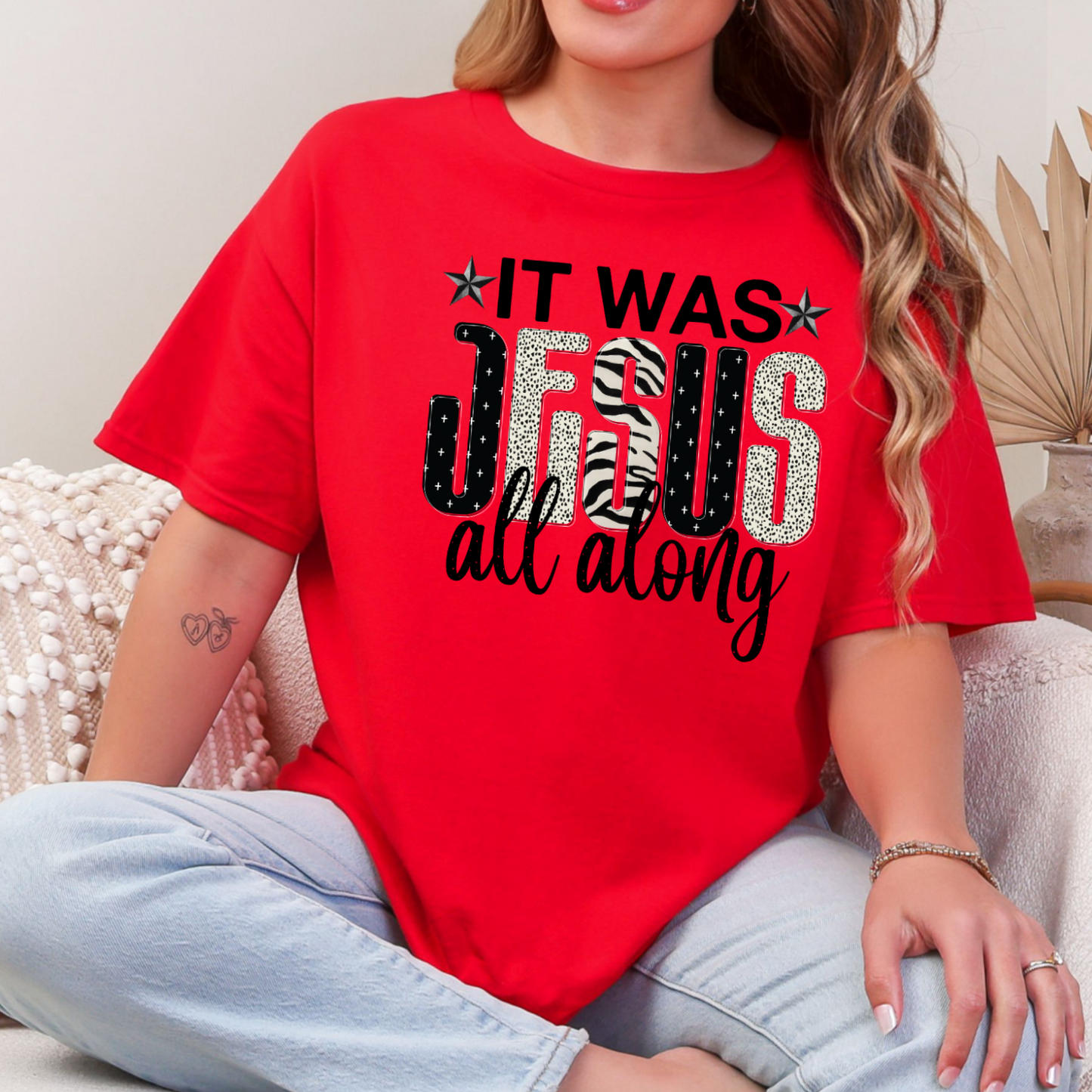 It Was Jesus All Along Comfort Color Graphic Tee