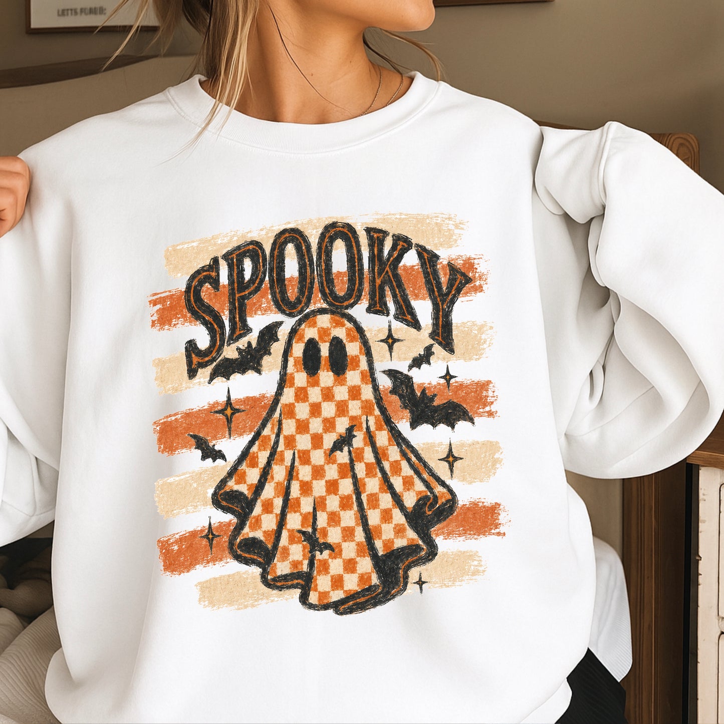 Spooky Ghost Halloween DTF Transfer