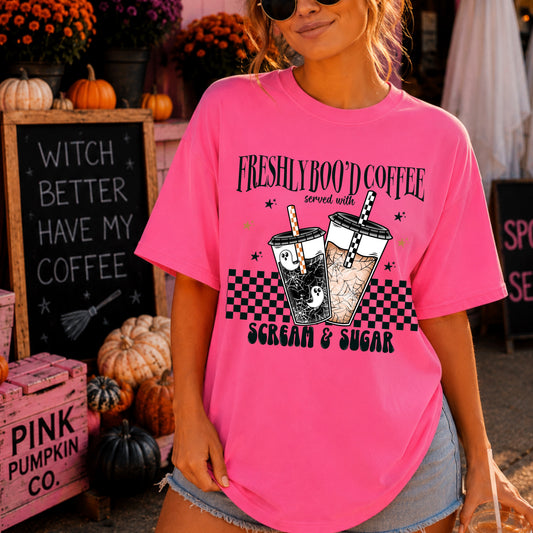 Freshly Boo’d Coffee Scream & Sugar Halloween DTF Transfer