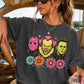 Floral Horror Characters Halloween DTF Transfer