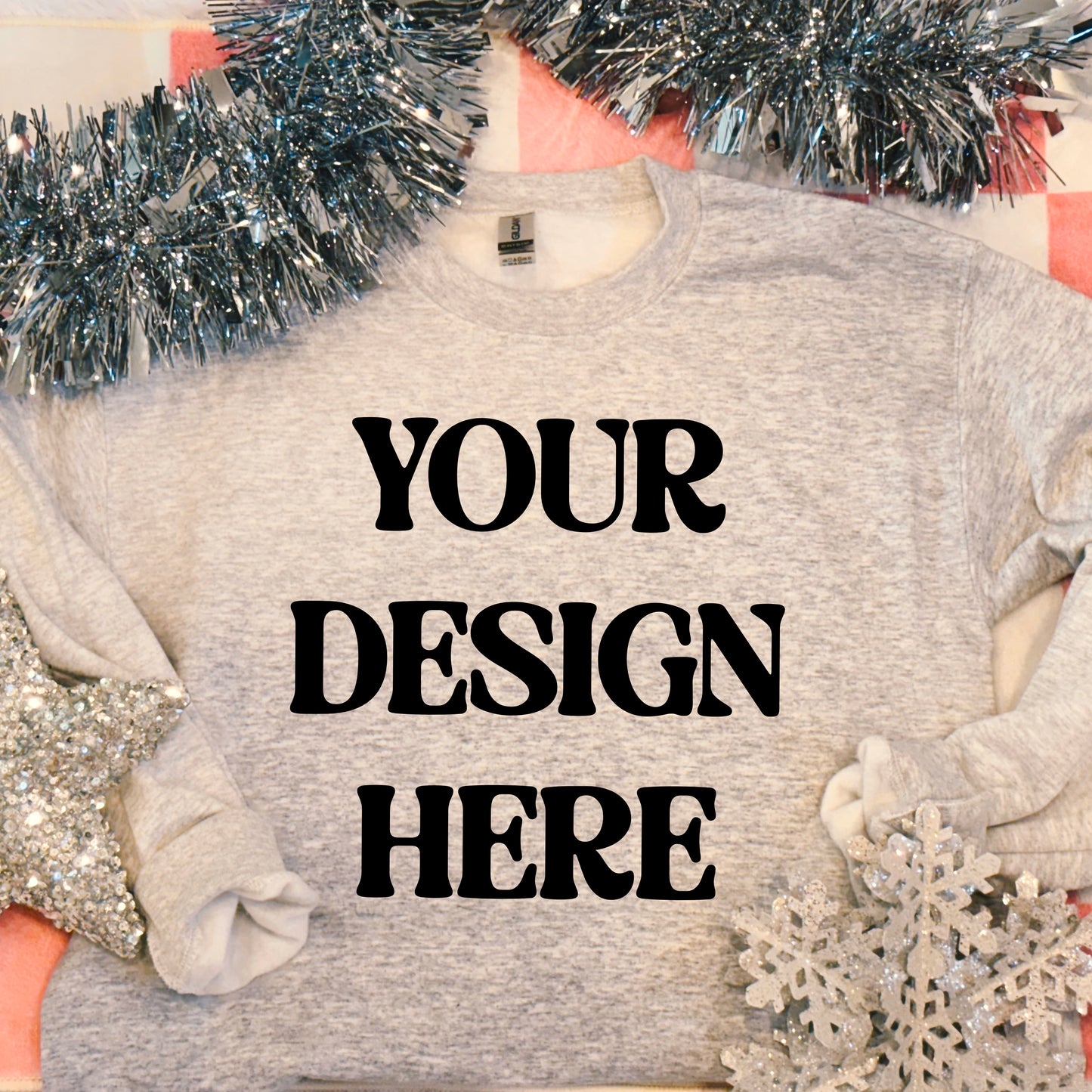 Vintage Pink Christmas Mockup Digital Design Download